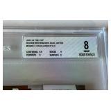 Granlund/Coyle /25 Booklet Dual Auto & Tri-Color Relic RC2013-14 The Cup Rookie Bookmarks #DABGC Beckett Graded 8 / 10 Numbered 07/25 Minnesota Wild Hockey Card Granlund/Coyle /25 Booklet Dual Auto & Tri-Color Relic RC2013-14 The Cup Rookie Bookmarks #DABGC Beckett Graded 8 / 10 Numbered 07/25 Minnesota Wild Hockey Card