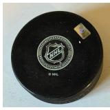 Laurent Brossit Autographed Edmonton Oilers Hockey Puck w/ UD COA Laurent Brossit Autographed Edmonton Oilers Hockey Puck w/ UD COA