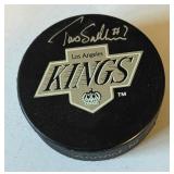 Tomas Sandstrom Autographed Los Angeles Kings Hockey Puck w/ UD COA Tomas Sandstrom Autographed Los Angeles Kings Hockey Puck w/ UD COA