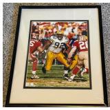 Reggie White Autographed and Framed Green Bay Packers Football Photo Reggie White Autographed and Framed Green Bay Packers Football Photo