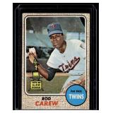 Rod Carew 2nd Year Rookie Cup 1968 Topps #80 Vintage Baseball Card Rod Carew 2nd Year Rookie Cup 1968 Topps #80 Vintage Baseball Card