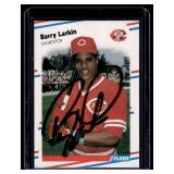 Barry Larkin Autographed 2nd Year 1988 Fleer #239 Baseball Card Barry Larkin Autographed 2nd Year 1988 Fleer #239 Baseball Card