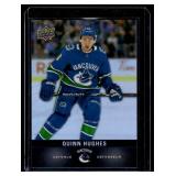 Quinn Hughes RC Foil 2019 Upper Deck Tim Hortons Series #83 Rookie Hockey Card Quinn Hughes RC Foil 2019 Upper Deck Tim Hortons Series #83 Rookie Hockey Card