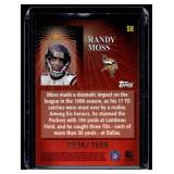 Randy Moss /1999 Insert Topps Stars of the Game #S8 Numbered 934/1999 Minnesota Vikings Football card Randy Moss /1999 Insert Topps Stars of the Game #S8 Numbered 934/1999 Minnesota Vikings Football card