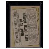 Babe Ruth 1961 Topps #410 Vintage Baseball Card Babe Ruth 1961 Topps #410 Vintage Baseball Card