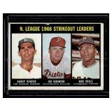 Sandy Koufax / Jim Bunning 1967 Topps #238 NL Strikeout Leaders Vintage Baseball Card Sandy Koufax / Jim Bunning 1967 Topps #238 NL Strikeout Leaders Vintage Baseball Card