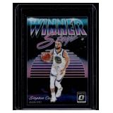 Steph Curry Purple Refractor Winner Stays Insert 2018-19 Donruss Optic #15 Basketball Card Steph Curry Purple Refractor Winner Stays Insert 2018-19 Donruss Optic #15 Basketball Card