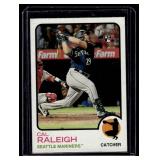 Cal Raleigh RC 2022 Topps Heritage #367 Rookie Baseball Card Cal Raleigh RC 2022 Topps Heritage #367 Rookie Baseball Card