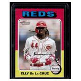 Elly De La Cruz RC 2024 Topps Heritage #473 Rookie Baseball Card Elly De La Cruz RC 2024 Topps Heritage #473 Rookie Baseball Card