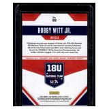 Bobby Witt Jr. XRC 2020 USA Baseball Stars & Stripes #88 Baseball Card Bobby Witt Jr. XRC 2020 USA Baseball Stars & Stripes #88 Baseball Card