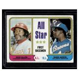 Hank Aaron / Dick Allen 1974 Topps #322 All Star 1st Basemen Vintage Baseball Card Hank Aaron / Dick Allen 1974 Topps #322 All Star 1st Basemen Vintage Baseball Card
