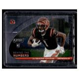 Ja'Marr Chase RC Behind the Numbers Insert 2021 Playoff #BTN-JCH Rookie Football Card Ja'Marr Chase RC Behind the Numbers Insert 2021 Playoff #BTN-JCH Rookie Football Card