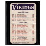 1969 Minnesota Vikings Vintage Pocket Schedule 1969 Minnesota Vikings Vintage Pocket Schedule