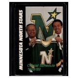 1988-89 Minnesota North Stars Official Hockey Pockey Schedule 1988-89 Minnesota North Stars Official Hockey Pockey Schedule