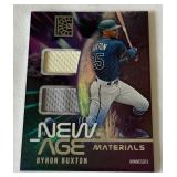 Byron Buxton Dual Relic 2022 Capstone New Age Materials #NAM-BB Minnesota Twins Baseball Card Byron Buxton Dual Relic 2022 Capstone New Age Materials #NAM-BB Minnesota Twins Baseball Card