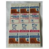 1981 American League Championship Series Phanton Ticket Set - Minnesota Twins Baseball 1981 American League Championship Series Phanton Ticket Set - Minnesota Twins Baseball
