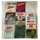 (8) Minnesota Twins Pocket Schedules 1982-1990 (8) Minnesota Twins Pocket Schedules 1982-1990