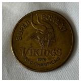 1976 Minnesota Vikings NFC Champions Super Boel XI Vintage Twin City Federal Coin 1976 Minnesota Vikings NFC Champions Super Boel XI Vintage Twin City Federal Coin