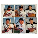 (7) Minnesota Twins Autographed Post Cards - Hrbek, Knoblauch, Tapani, Aguilera, Casian, Reboulet (7) Minnesota Twins Autographed Post Cards - Hrbek, Knoblauch, Tapani, Aguilera, Casian, Reboulet