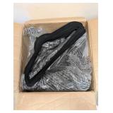 NEW COSCO 100CT BLACK FABRIC HANGERS