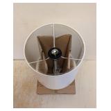 NEW STICK LAMPS WITH FABRIC SHADE WHITE 2 PACK