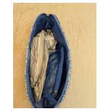 NEW SONIA KASHUK LARGE DOME CASE BLUE/WHITE