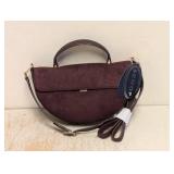 NEW SCOOP HALF MOON SATCHEL HANDBAG MAROON