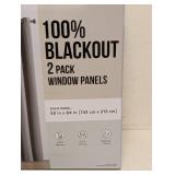 NEW 100% BLACKOUT WINDOW PANELS 2PK GRAY