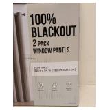 100% BLACKOUT WINDOW PANELS 2PK BROWN