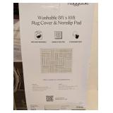 RUGGABLE WASHABLE RUG AND NONSLIP PAD