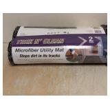 NEW TREK N’ CLEAN MICROFIBER UTILITY MAT BLACK/GRAY 2PK