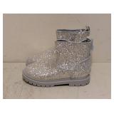 NEW CAT & JACK KIDS FLORA BOOTS SIZE 11 SILVER