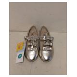 NEW CAT & JACK KIDS ELIANA FLATS SIZE 8 GOLD