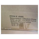 Brand new, never assembled chicken ... Brand new, never assembled chicken ...