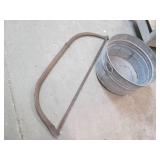 Vintage saw and wash tub... Vintage saw and wash tub...