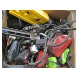 Box of assorted batteries, charger ... Box of assorted batteries, charger ...