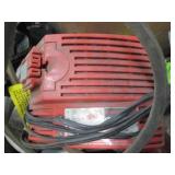 Box of assorted batteries, charger ... Box of assorted batteries, charger ...