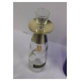 Vintage whiskey decanters: Jack Daniel's, Old Fitzgerald, cobalt blue (Lot of 5) (EMPTY)