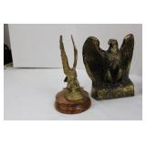 Solid Brass Eagle Figurines Set - 4 Large Eagles & Arch Stand & Wood Base - Taiwan Approximately 7' Tall
