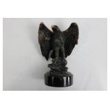 Solid Brass Eagle Figurines Set - 4 Large Eagles & Arch Stand & Wood Base - Taiwan Approximately 7' Tall