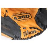 Baseball Gloves - Wilson A360 13in Softball Glove & Mizuno 13in Full-Grain Leather Glove