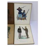 Vintage US Army Infantry Set - 6 Antique Military Wall Decor (1814-1950) 12' x 9'