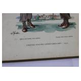 Vintage US Army Infantry Set - 6 Antique Military Wall Decor (1814-1950) 12' x 9'