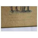 Vintage US Army Infantry Set - 6 Antique Military Wall Decor (1814-1950) 12' x 9'