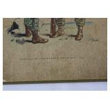 Vintage US Army Infantry Set - 6 Antique Military Wall Decor (1814-1950) 12' x 9'