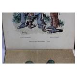 Vintage US Army Infantry Set - 6 Antique Military Wall Decor (1814-1950) 12' x 9'