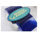 Bud Light Clock Sign with Blue Ribbon Accent (Tested, Clock in working condition) Approximately 25'L