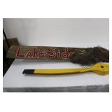 Lakeside Bar Sign (Lot of 2) - Wooden Vintage Sign Panels, 78in & 55in