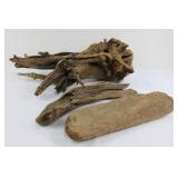 Driftwood Decor Set - 4 Pieces (Three Branches & Flat Slab) 20'-25'