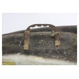 Decorative Painted Wooden Fish Sculpture - Green/Blue Speckled Display Model 33'L